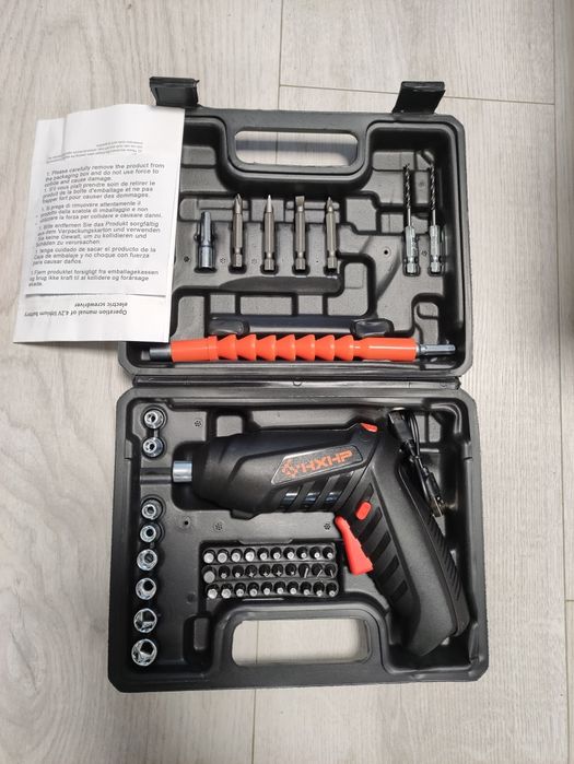 Электроотвертка шуруповёрт 47 предметов