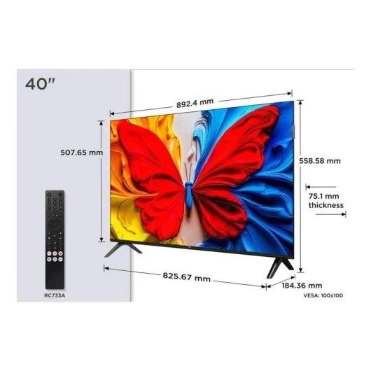 Televisão TCL 40" 40S5K QLED