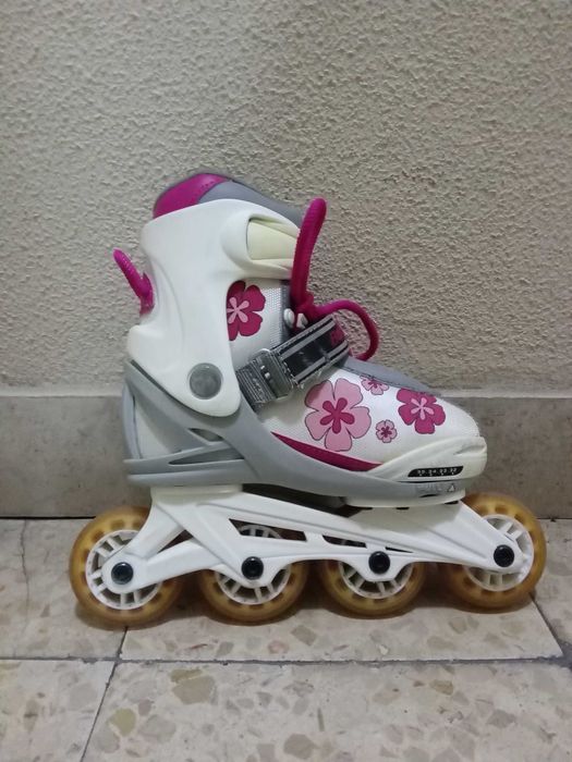 Patins em linha, de criança, tamanho de 32 a 35