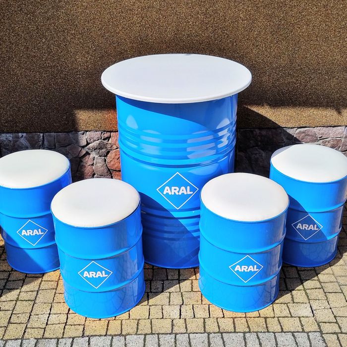 Дизайнерская бочка стол / тумба с вашим логотипом | Рекламные бочки