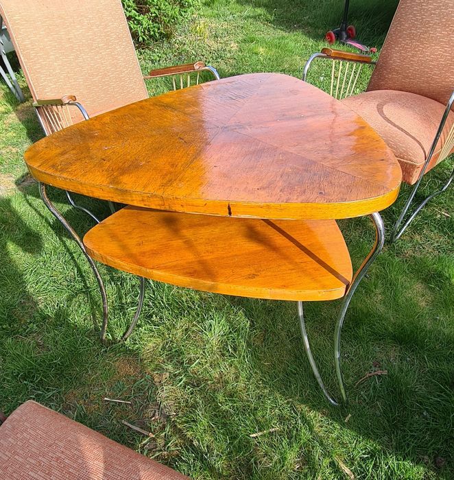 Fotele PRL plus stolik kawowy