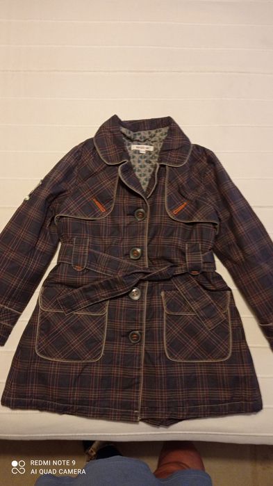 Parka Kenzo de menina ao xadrez