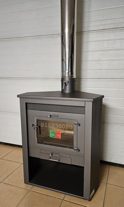 Salamandra de Canto Novas - Fabrico Nacional  - Interior Tijolo