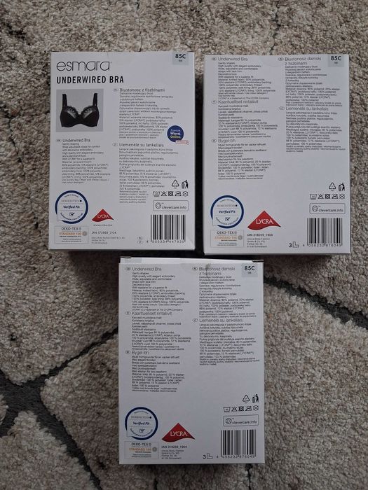 NOWE biustonosze 85C - 3 szt. Esmara