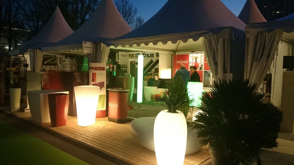 Vasos led cores fibra plastico