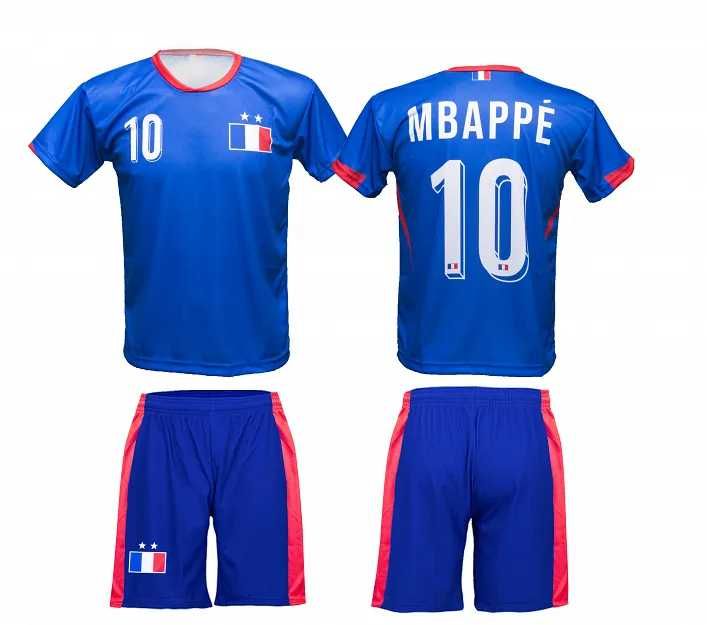 MBAPPE 10 - KOMPLET STRÓJ zestaw PIŁKARSKI koszulka spodenki FRANCJA