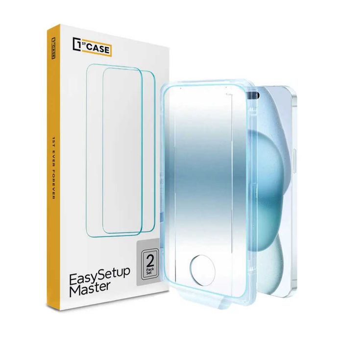 Защитное стекло 1stcase EasySetup Master 2-pack для iPhone 16 Pro/16 Pro Max/17/17 Pro/17 Pro Max