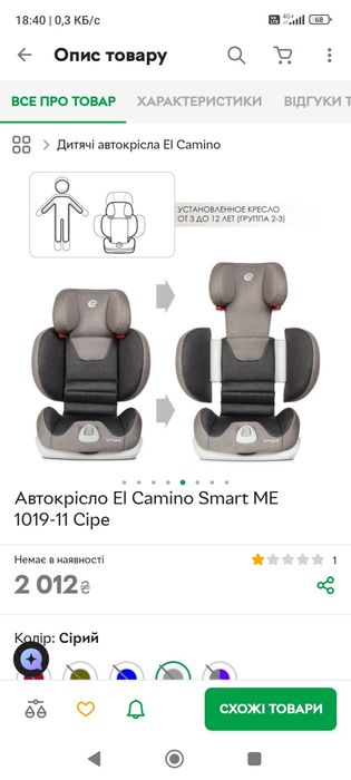 Дитяче авто крісло