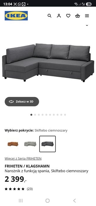 Narożnik Ikea Friheten