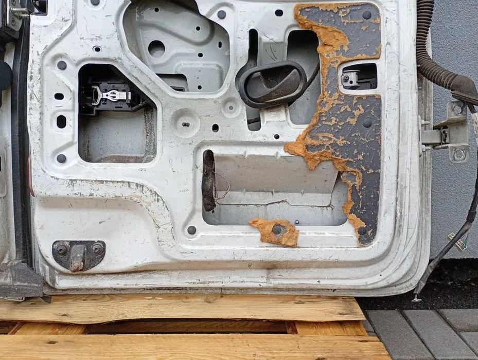 drzwi tylne lewe tył kompletne renault kangoo ii iii 2008-2021 białe