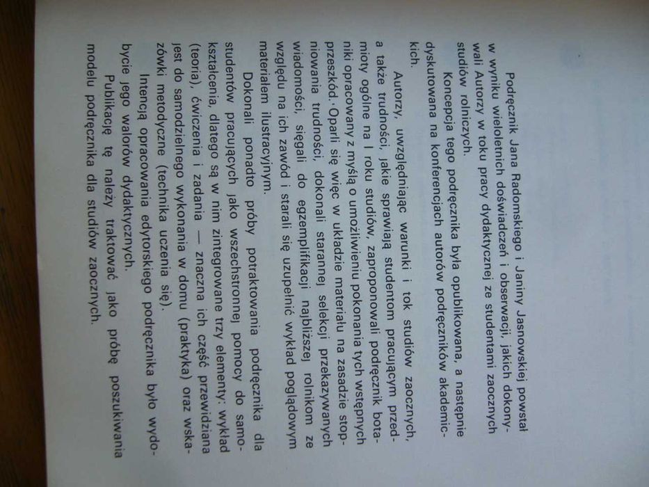 Botanika - Jan Radomski, Janina Jasnowska