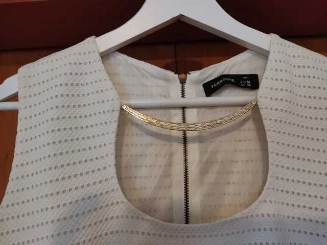 Vestido branco sem mangas