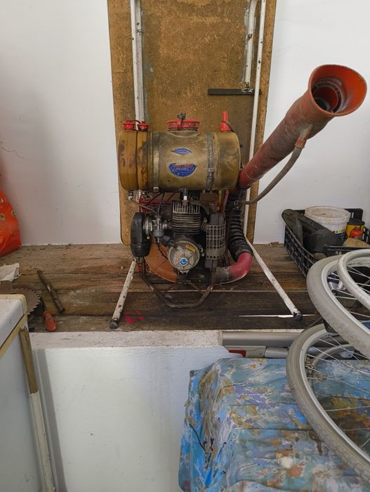 Máquina de sulfatar a trabalhar