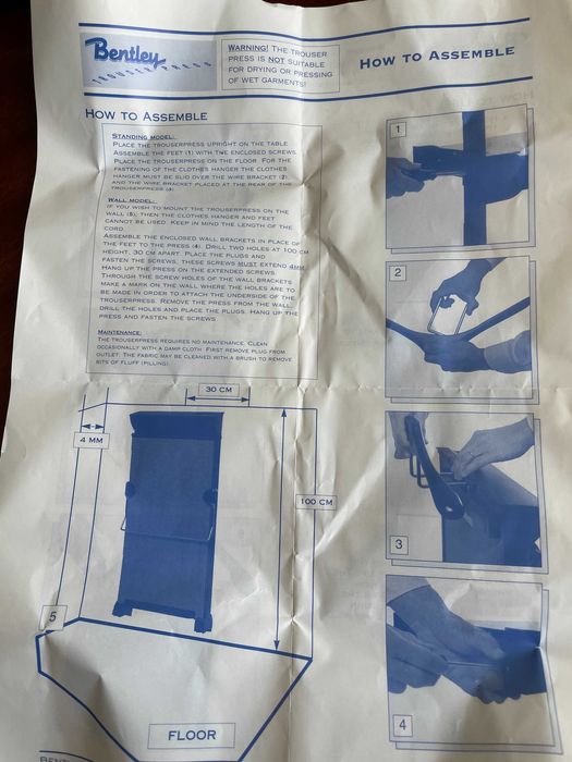 maquina de passar calças Bentley