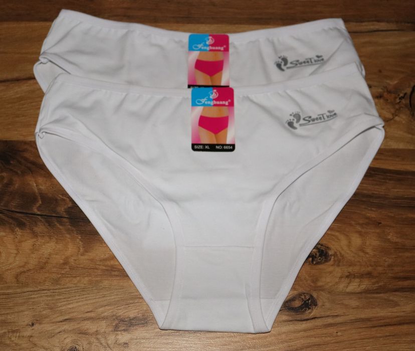 Majtki Damskie Białe komplet 2sztuki XL 1-5