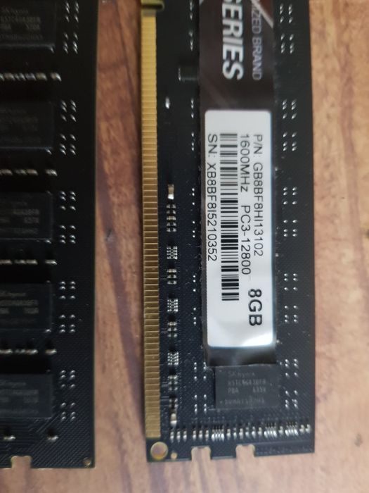 16 Gb Ddr3 2x8gb 1600mhz PC3 12800
