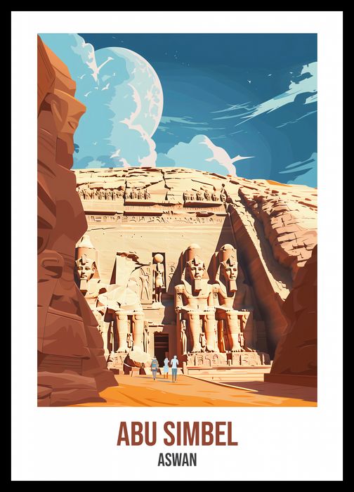 Plakat 29,7x42cm Abu Simbel, Aswan