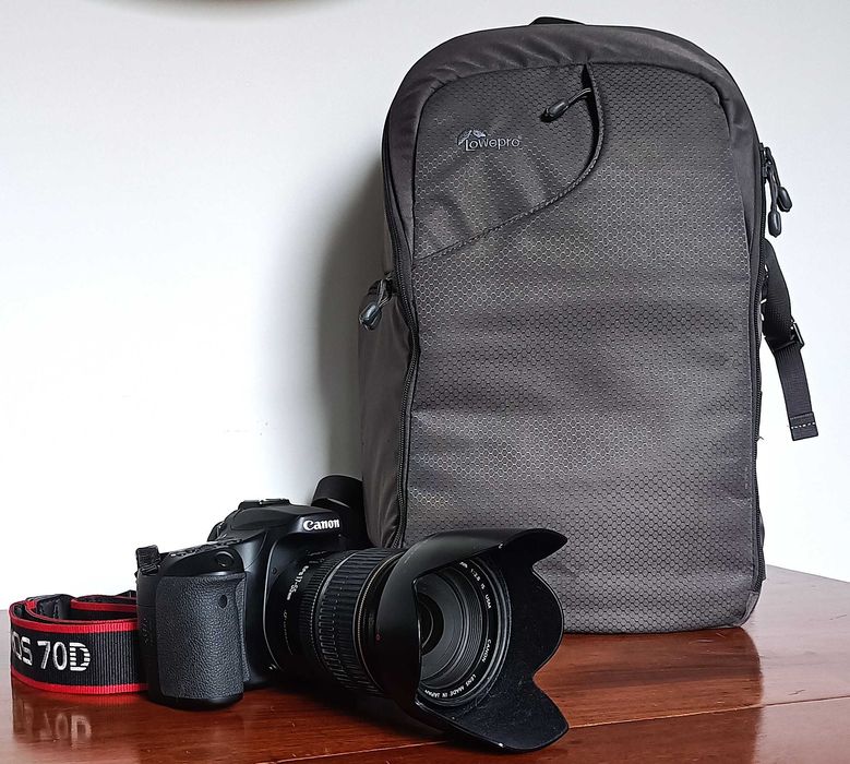 Canon EOS 70D + EF-S 17-55mm f/2.8 IS USM + Lowepro ++ - stan idealny!