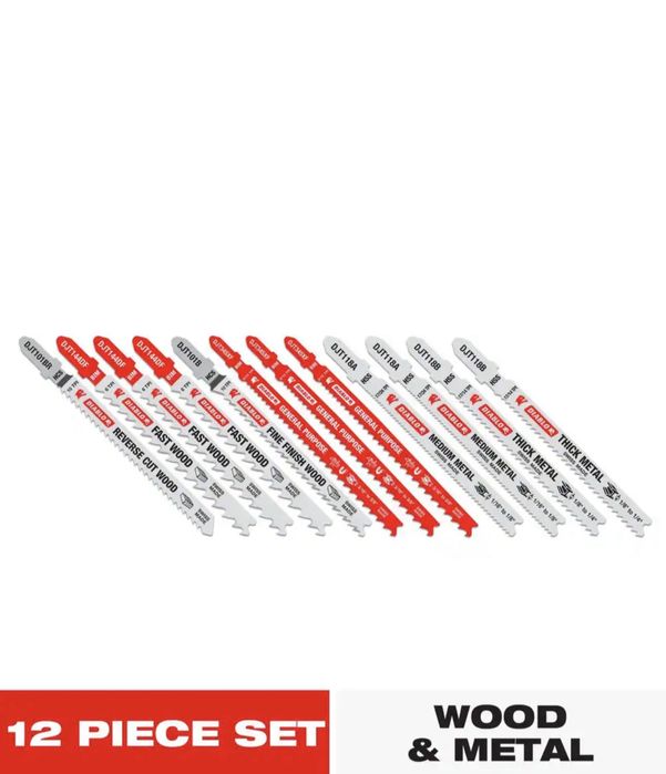 Набір з 12 пололен (по металу та по дереву) для лобзика  фірми Diablo