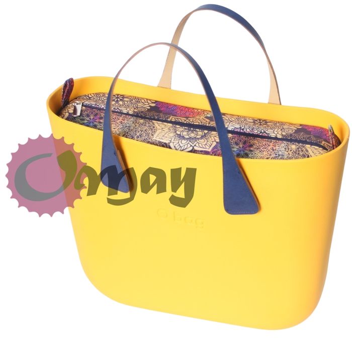 Granatowy organizer do OBAG STANDARD mandale Złote 2 kieszenie OMAY