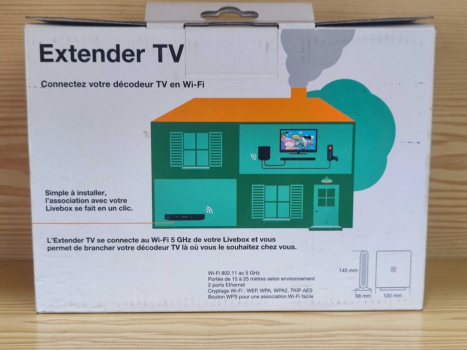 Repetidor Wi-Fi Extender Rede Pode utilizá-lo com adaptadores de Powerline para ter uma ligação Wi-Fi.