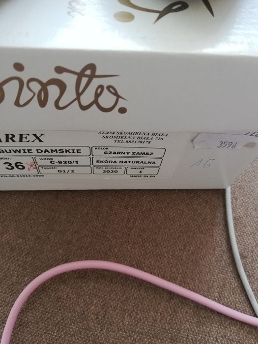 Czółenka, baleriny r 36 skóra zamszowa, 23 cm, Espinto, alma en pena