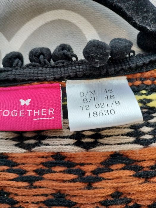 Cudny sweter,mega kolorystycznie,57 % wełny,Fighter,rozmiar XL