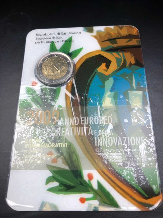 San Marino 2009 - Coin Card 2€ - Ano Europeu Criatividade imaginação