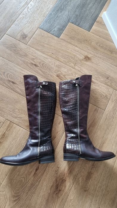 Kozaki damskie Clarks skóra