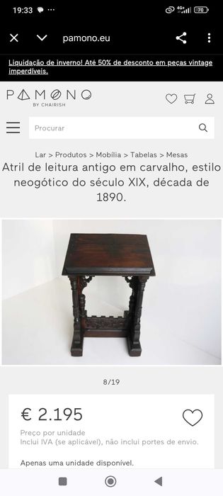 Genuflexório oratório de oração Carvalho Gótico Vitoriano século XIX