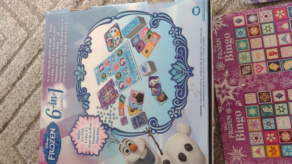 6w1 gry MEMO Bingo FROZEN Kraina Lodu ELSA ANNA domino