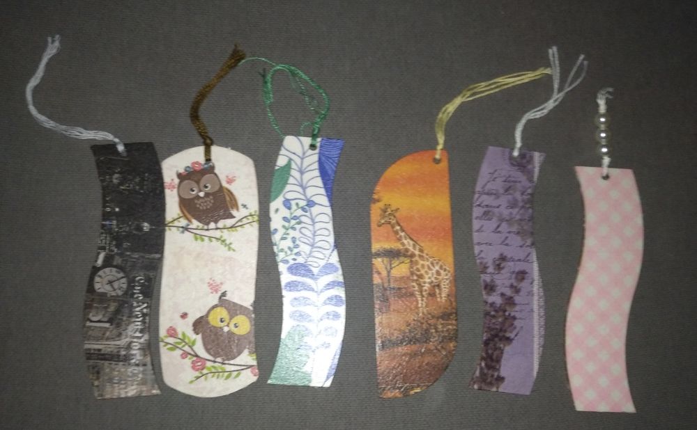 Zakładka do książki decoupage jednostronna