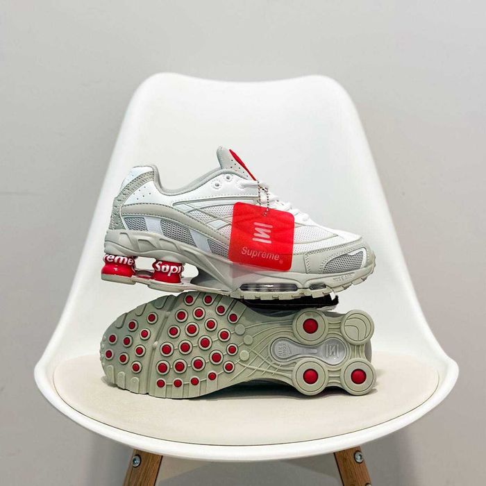 БЕЗ ПЕПЕДПЛАТ  Supreme x Nike Shox Ride 2 SP White Grey