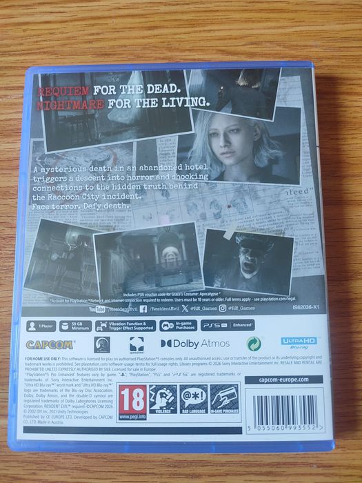 Resident Evil Requiem диск PS 5