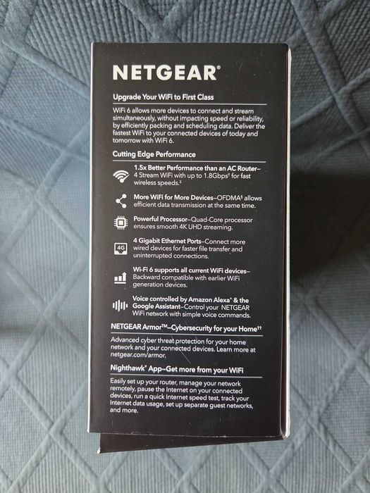 Netgear Nighthawk Router RAX20 AX1800 Dual Band WiFi 6 USB