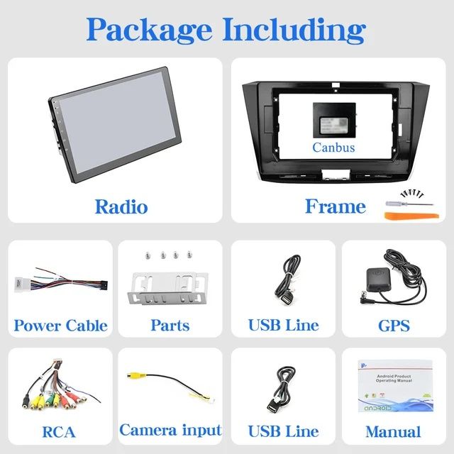 Rádio android 13 Volkswagen Passat B8 2Din 2/32 gps wifi Carplay NOVO