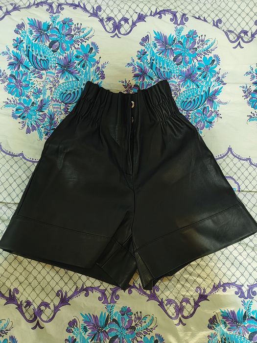 шкіряні теплі шорти осінні