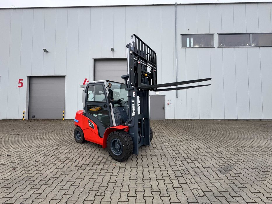 Wózek Widłowy Spalinowy Heli Diesel 5,0t Maszt 3,3m z Pozycjonerem