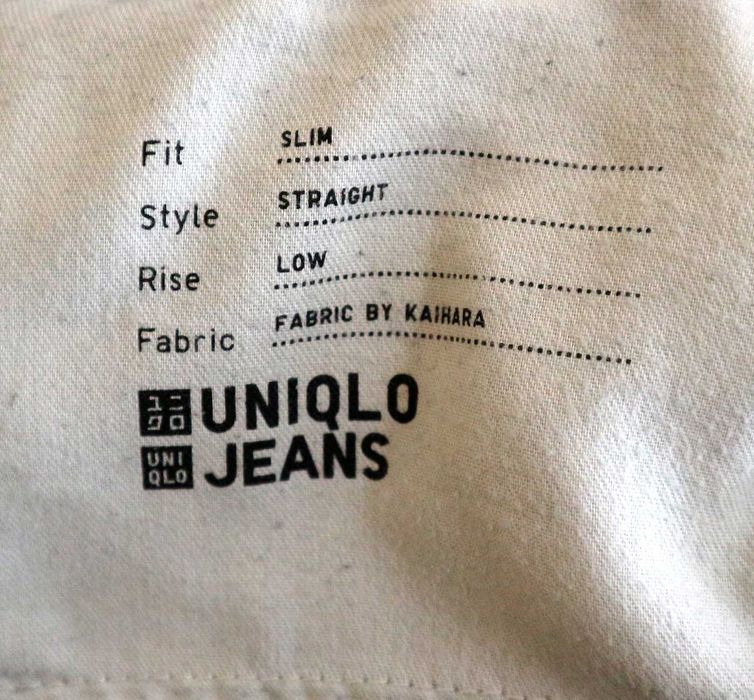 Uniqlo SLim Fit spodnie jeansy W32 L30 Selvedge Denim pas 2 x 41/42 cm