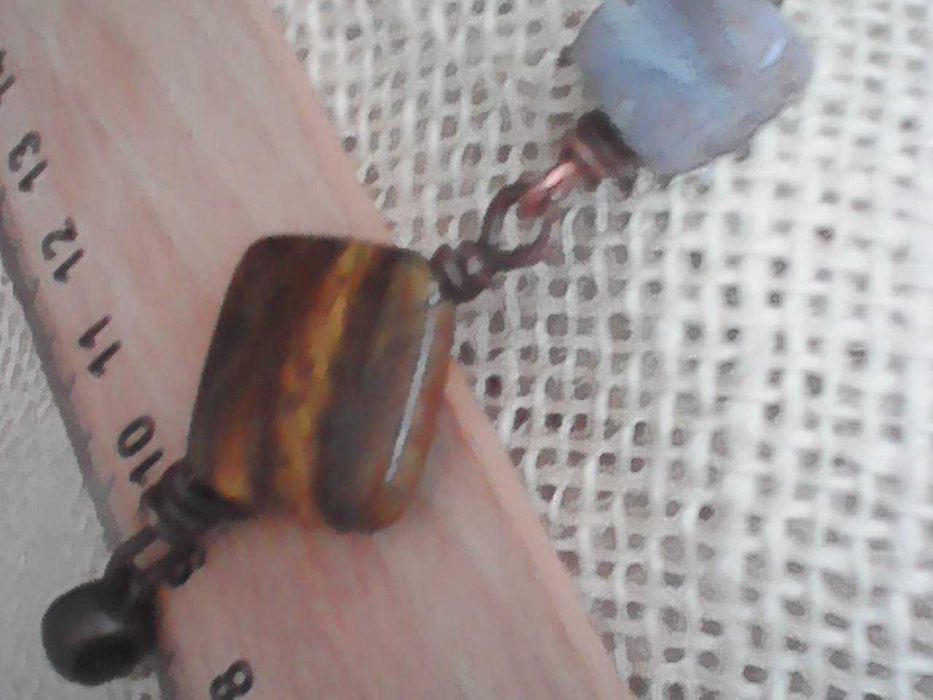 Wisiorek z Tygrysim Okiem i Kwarcem 7cm