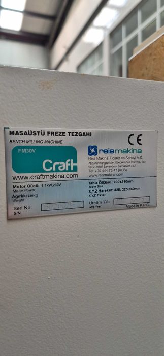 Fresadora de Bancada Craft FM30V