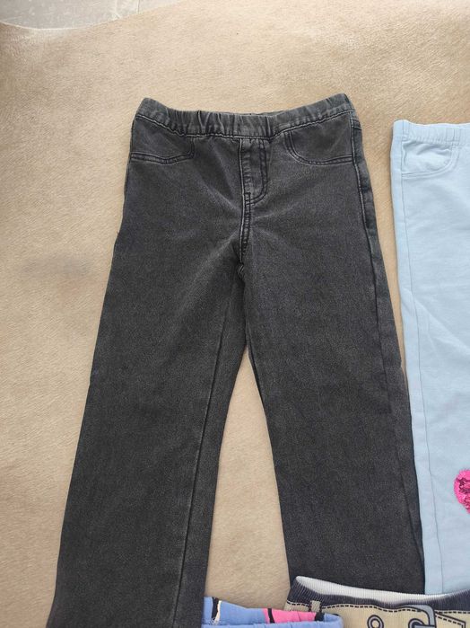 Legginsy spodnie jeansy cekiny brokat