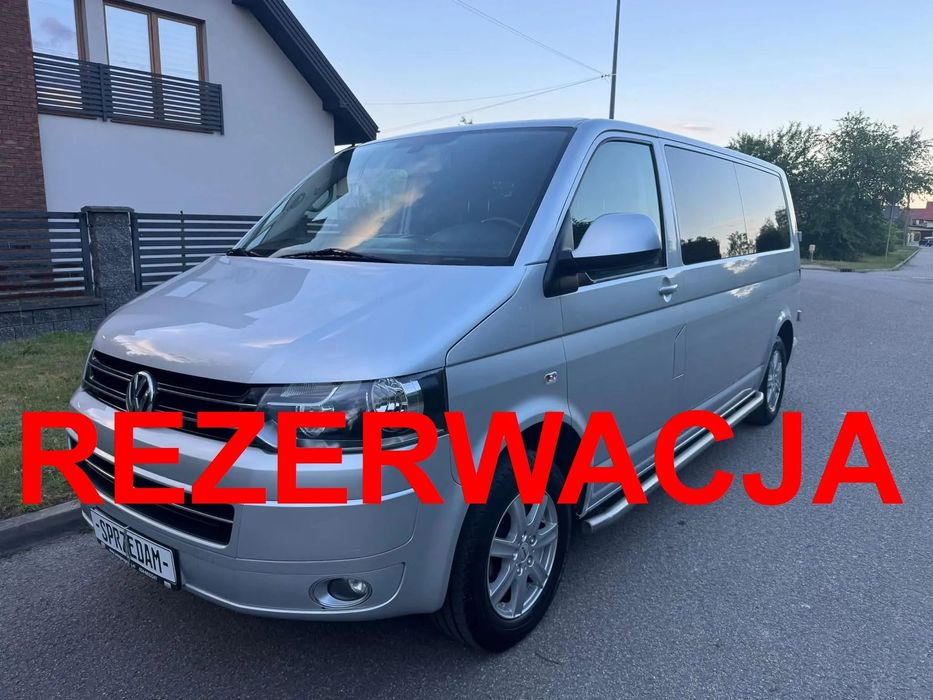 Volkswagen TRANSPORTER T5 L2H1 LIFT DŁUGI Klima Navi Dubel Kabina Brygadówka Pdc Rury Hak Serwis  T5 2.0TDI 140KM LIFT DŁUGI Klima Navi Dubel Kabina 6os Brygadówka Pdc