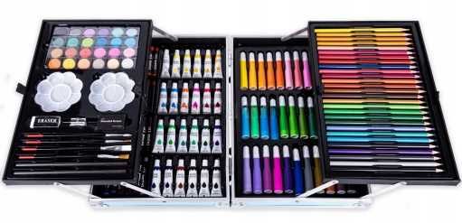 Zestaw Artystyczny dla Dzieci z Walizką Niebieski 145 elementów