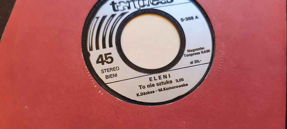 Eleni – To nie sztuka | Singiel 7” Tonpress | Winyl PRL