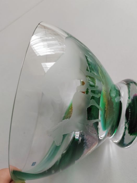 Szklana misa vintage Caithness Scotland Glass