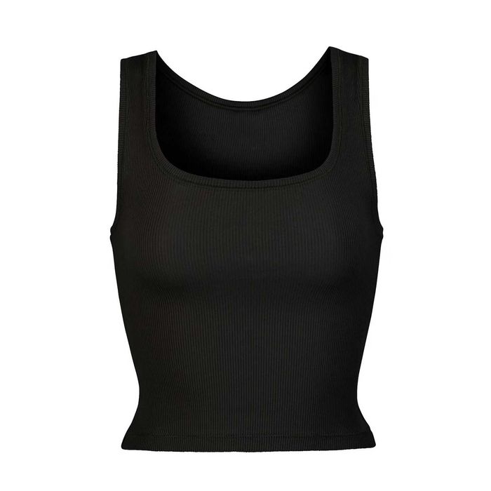 Майка SKIMS Cotton Rib Tank Black , Grey , Latte , Navy , Marble