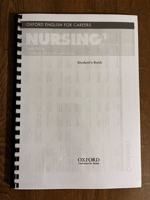 Nursing 1 Student's Book Oxford English for careers