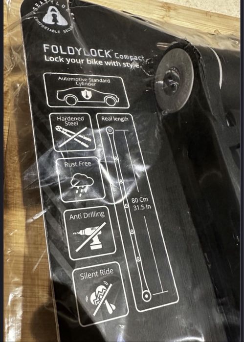 Zamek rowerowy zabezpieczenie  antykradziezow Foldylock  ...nie Abus ..
