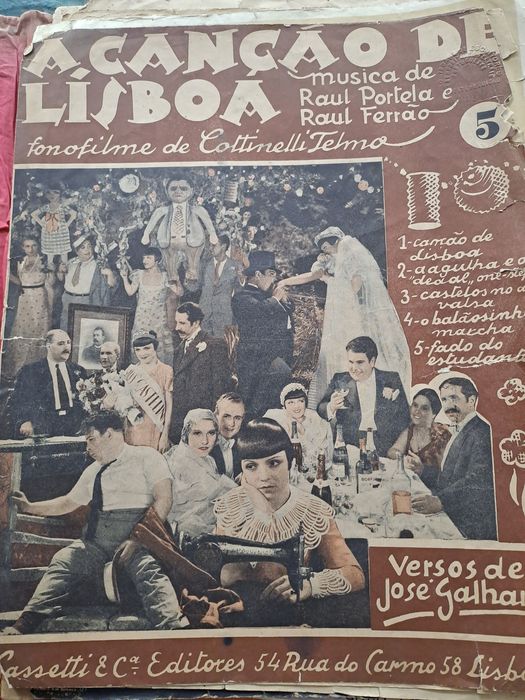 Antigas pautas de música Portuguesa